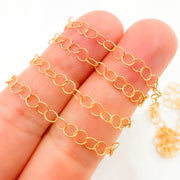 678TWGF. 14K Gold Filled Twisted Round Link Chain